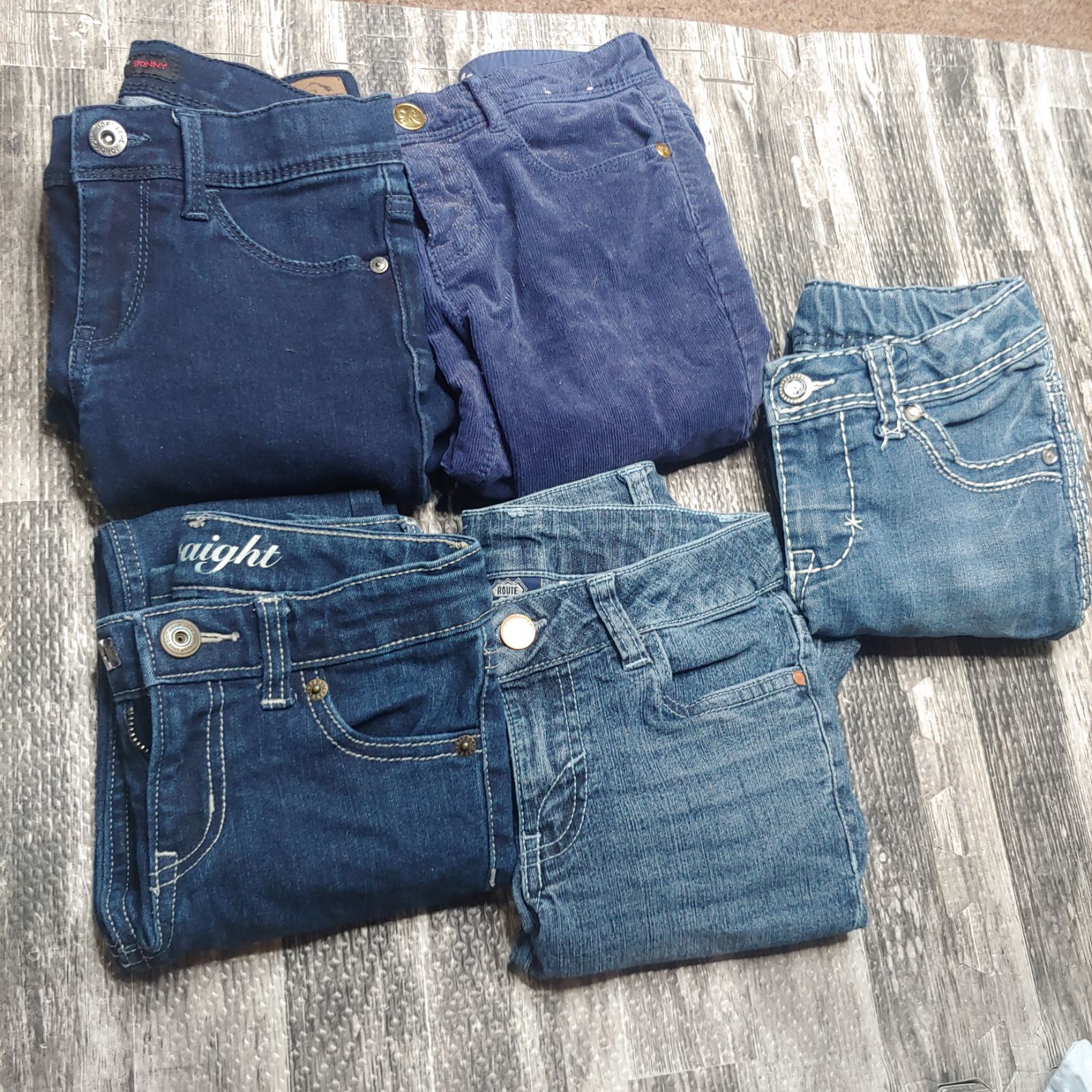 Girls size 7 jeans bundle lot skinny str