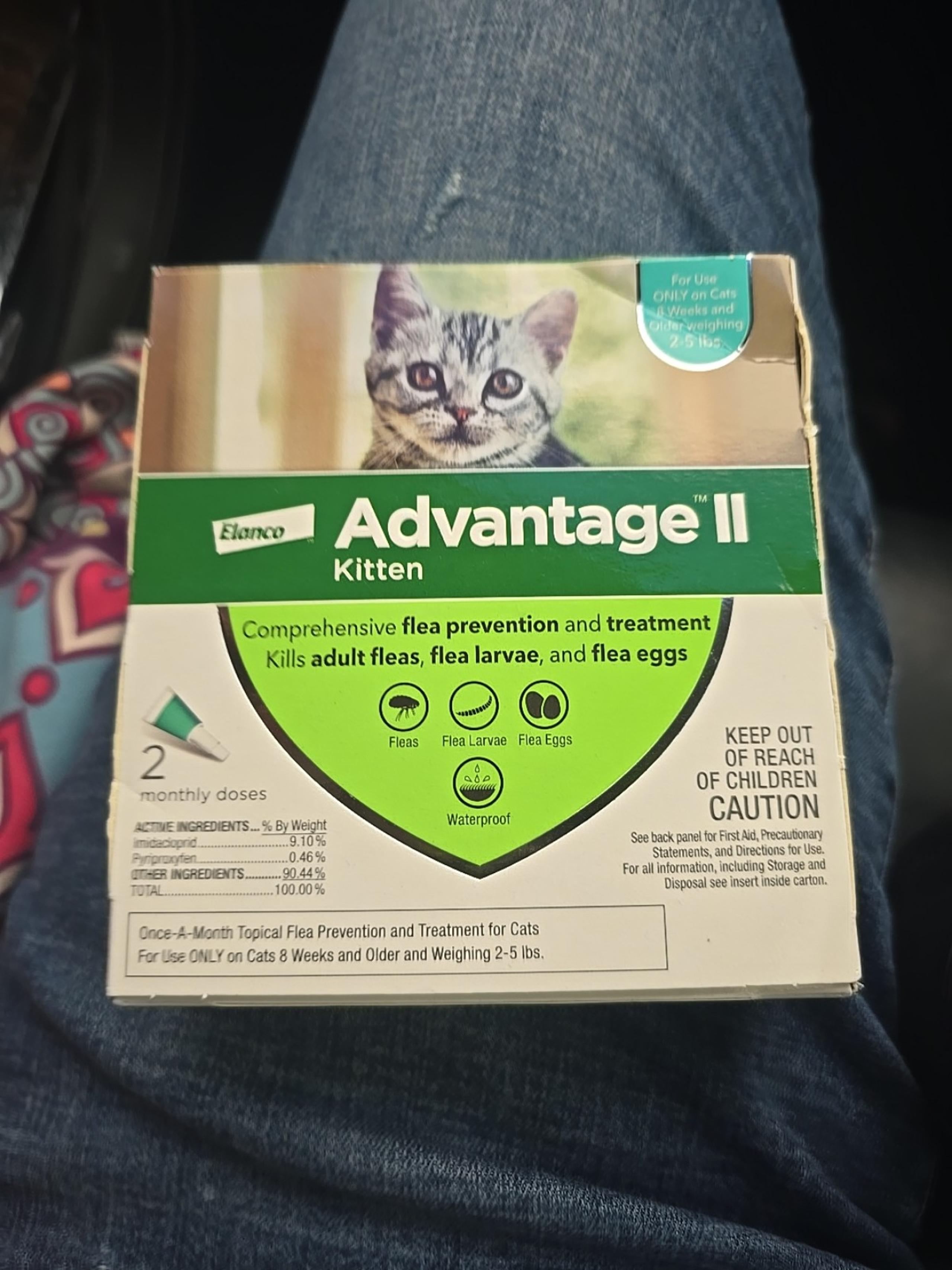 Advantage II for Kittens 2-5 lbs. - 2 Doses