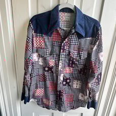 Vintage 60s Westerner by Fleetline Long Tail Form Fit Button Down Shirt