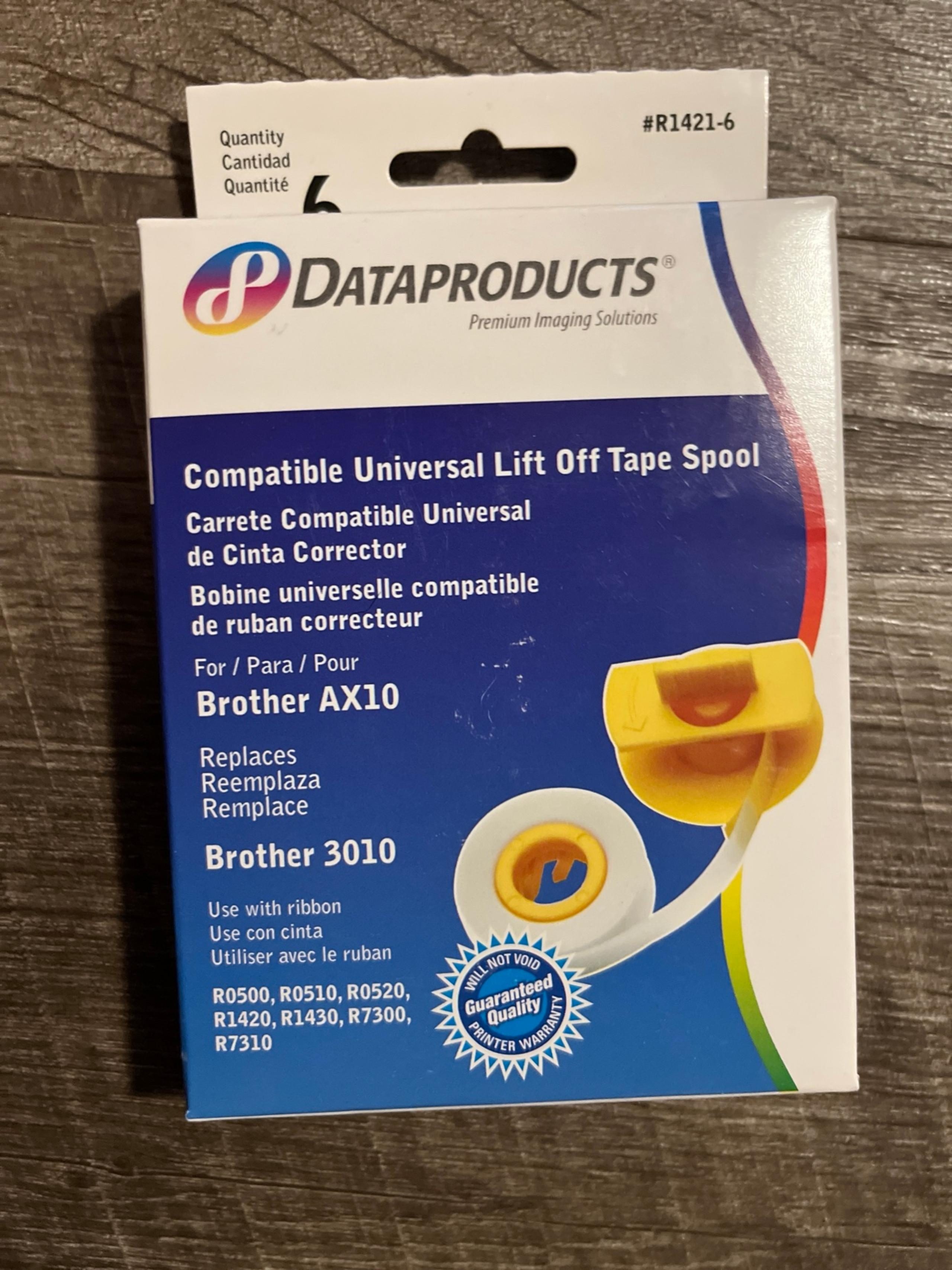 NIB Data products compatible universal lift off tape spool 6 count