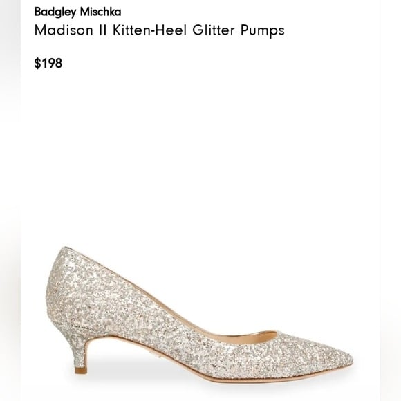 Badgley Mischka Kitten Heel Wedding Pump 8.5 NEW
