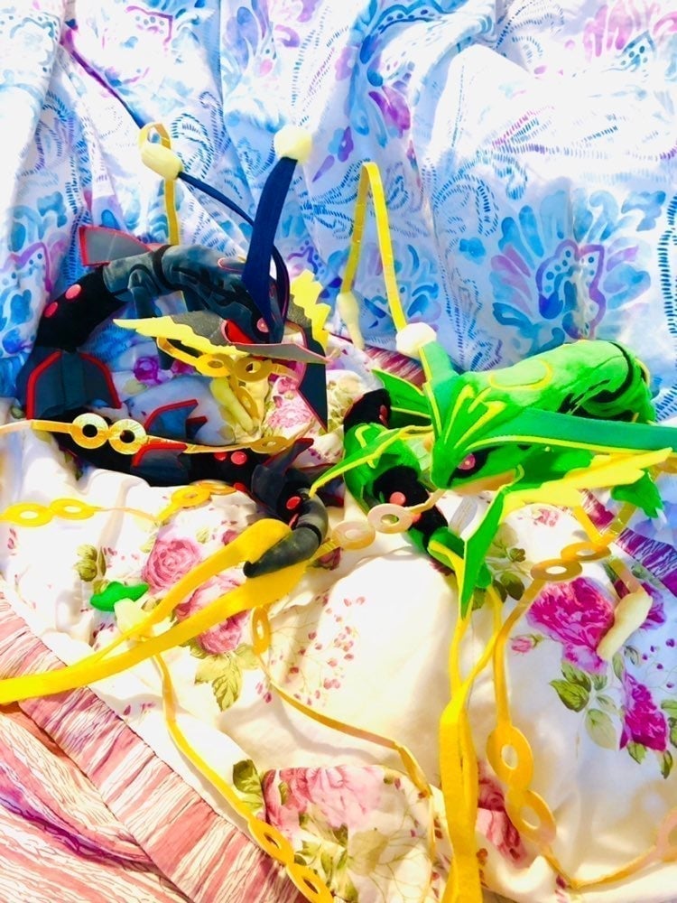 50in New Mega Rayquaza Dragon Pokémon Plush Stuff Animal Anime Game Doll Toys