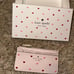 Kate spade pink heart Boxed Madison Heart Studs Large Slim Card Holder purse