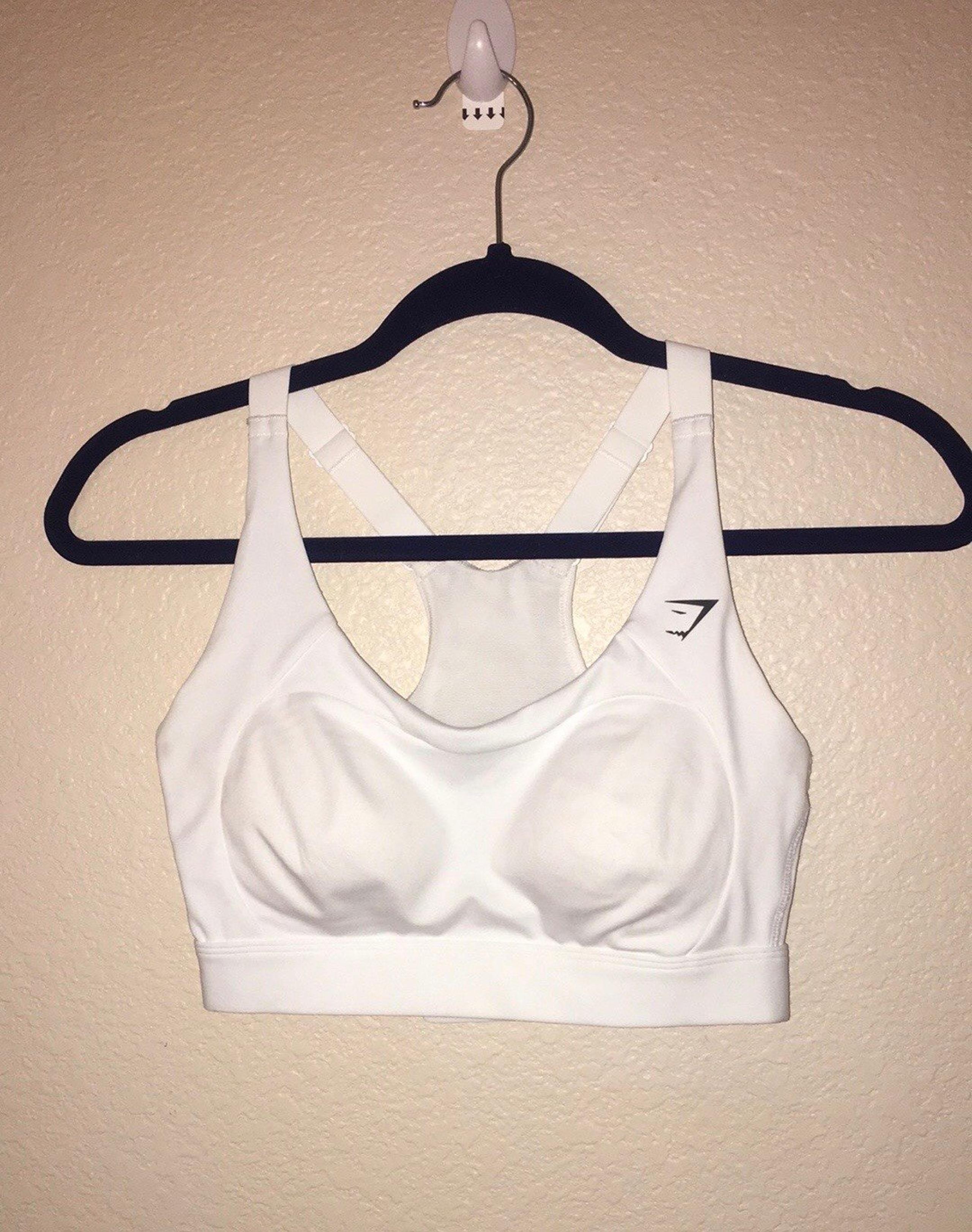 Gymshark White Sports Bra Size XS Athletic Wear Active Wear