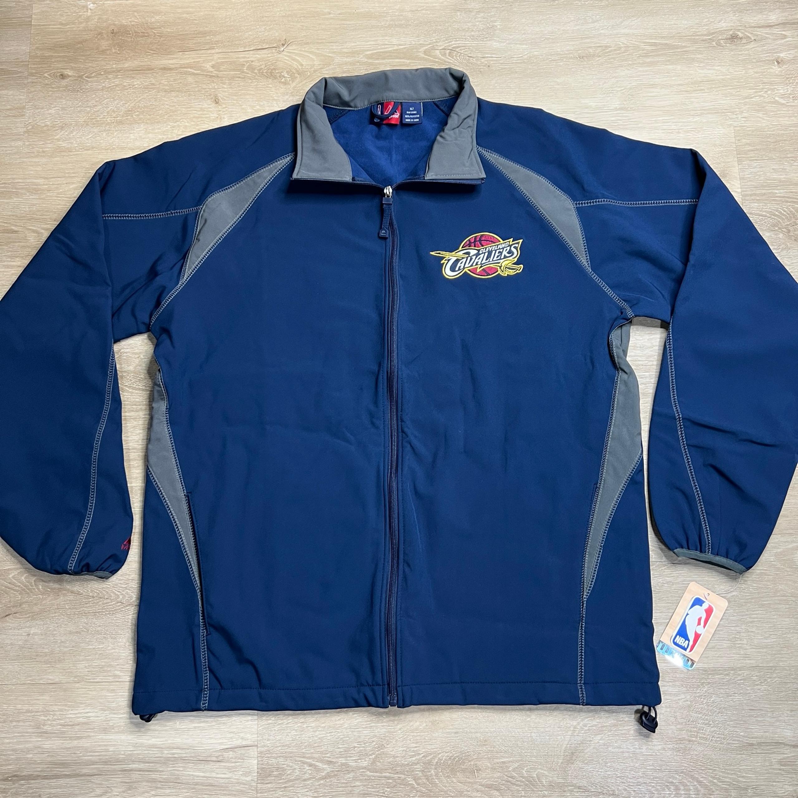 Cleveland Cavaliers NBA Majestic Full Zip Navy Jacket Mens XLT X-Large Tall NWT