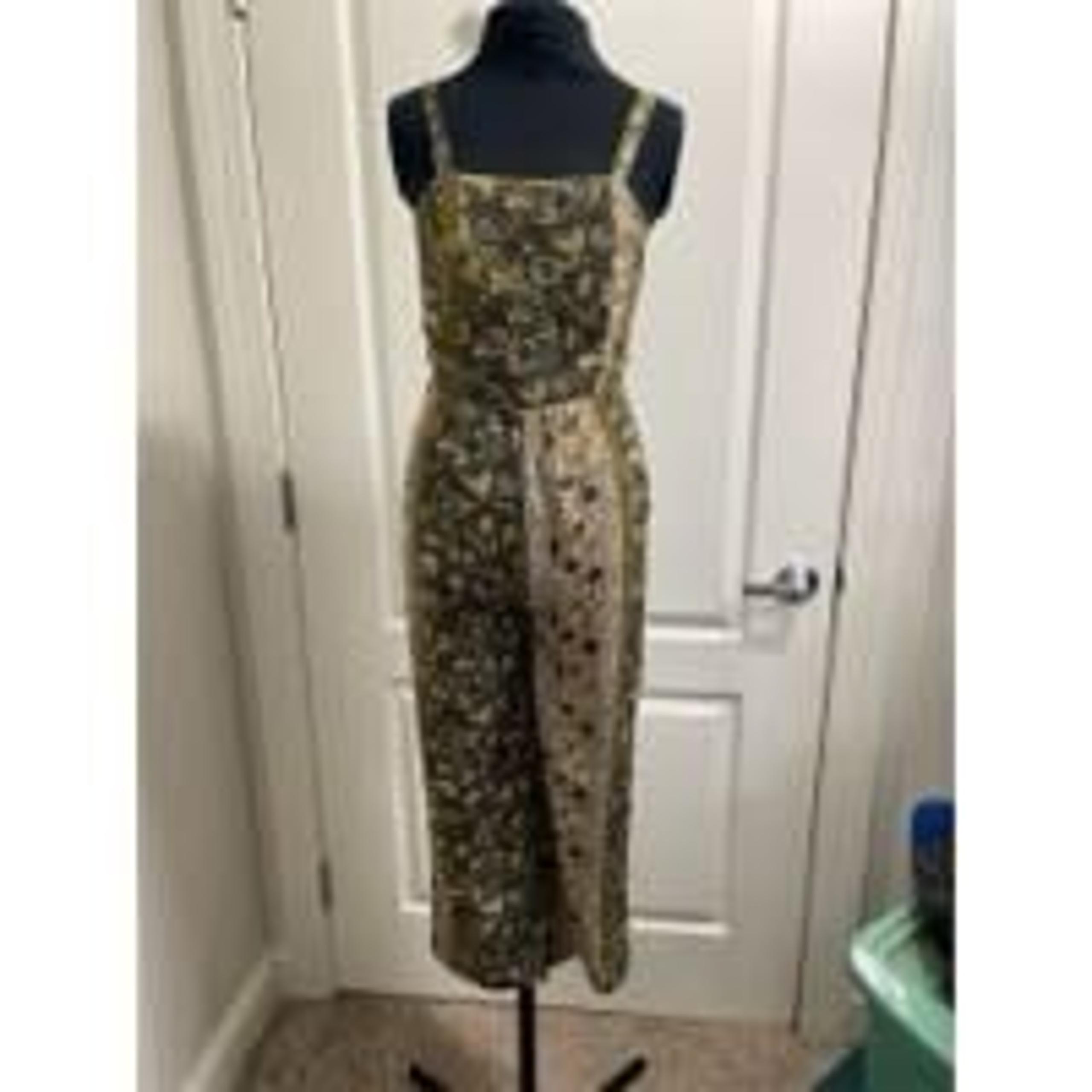 Blue Rain Women's Floral Print Jumpsuit XXS Peekaboo Tie Back Casual Spring