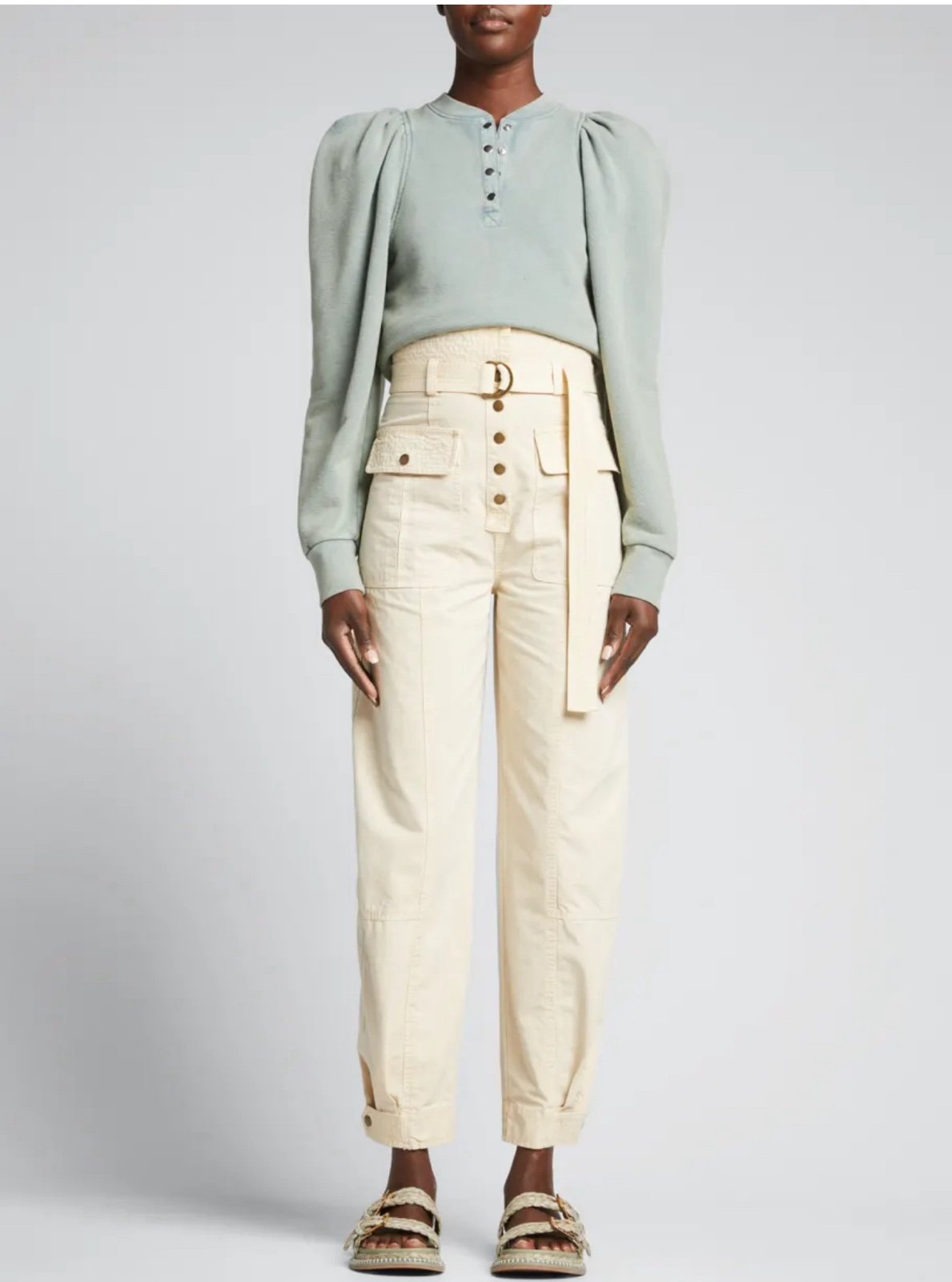 ULLA JOHNSON Oliver Belted Utility Pants Size 00