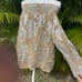 muche muchette gold jacquard blouse one size