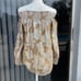 muche muchette gold jacquard blouse one size