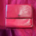 Louis Vuitton Red Leather Wallet With Leather Paint