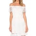 New THE KOOPLES Soft Ivory Lace Off the Shoulder Mini Dress Women’s Sz l