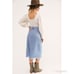 NWT FREE PEOPLE Sidney Midi Jean Skirt S