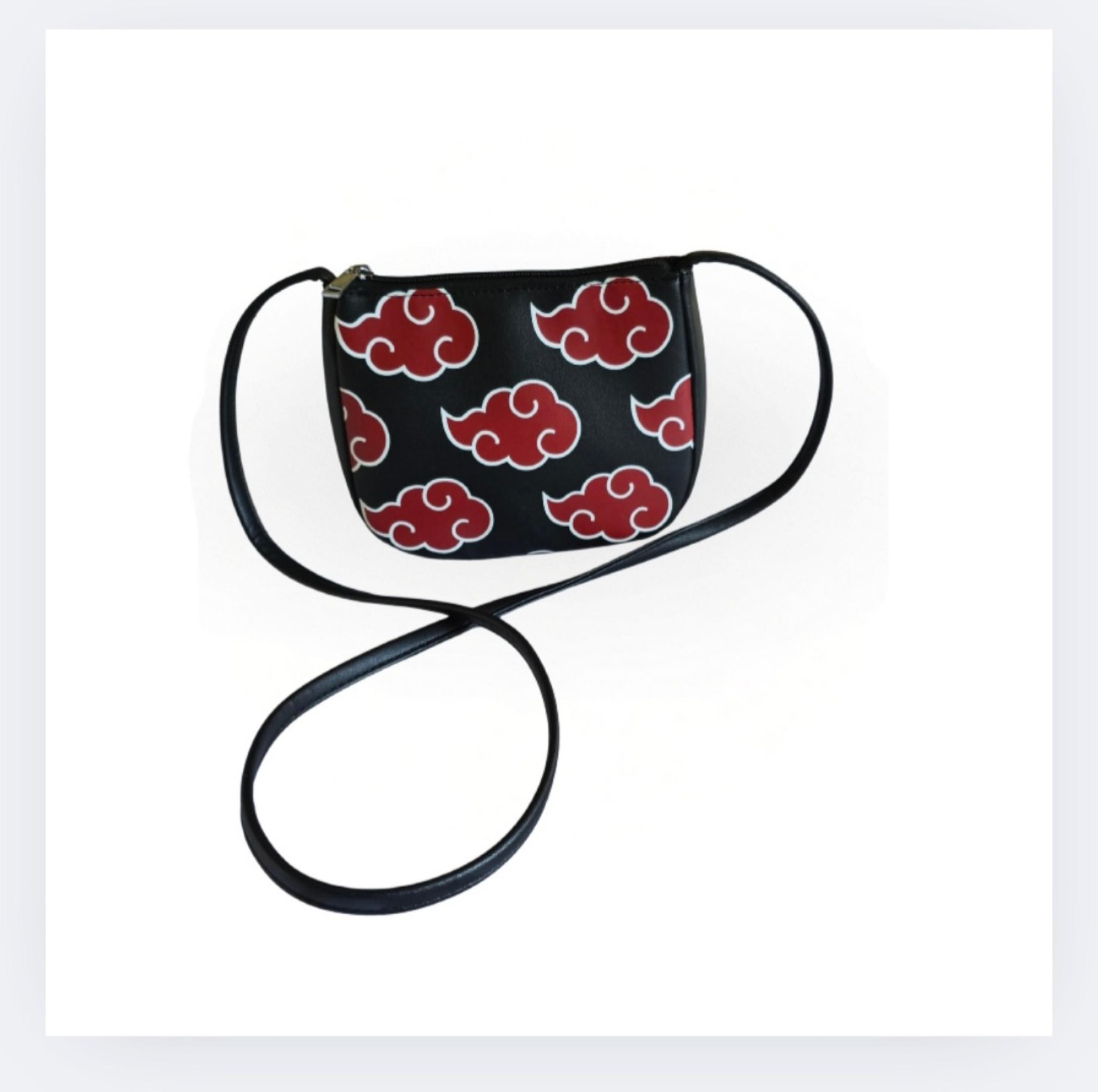 NEW Naruto Shippuden Akatsuki Clouds Crossbody Bag Bioworld Anime Small Purse