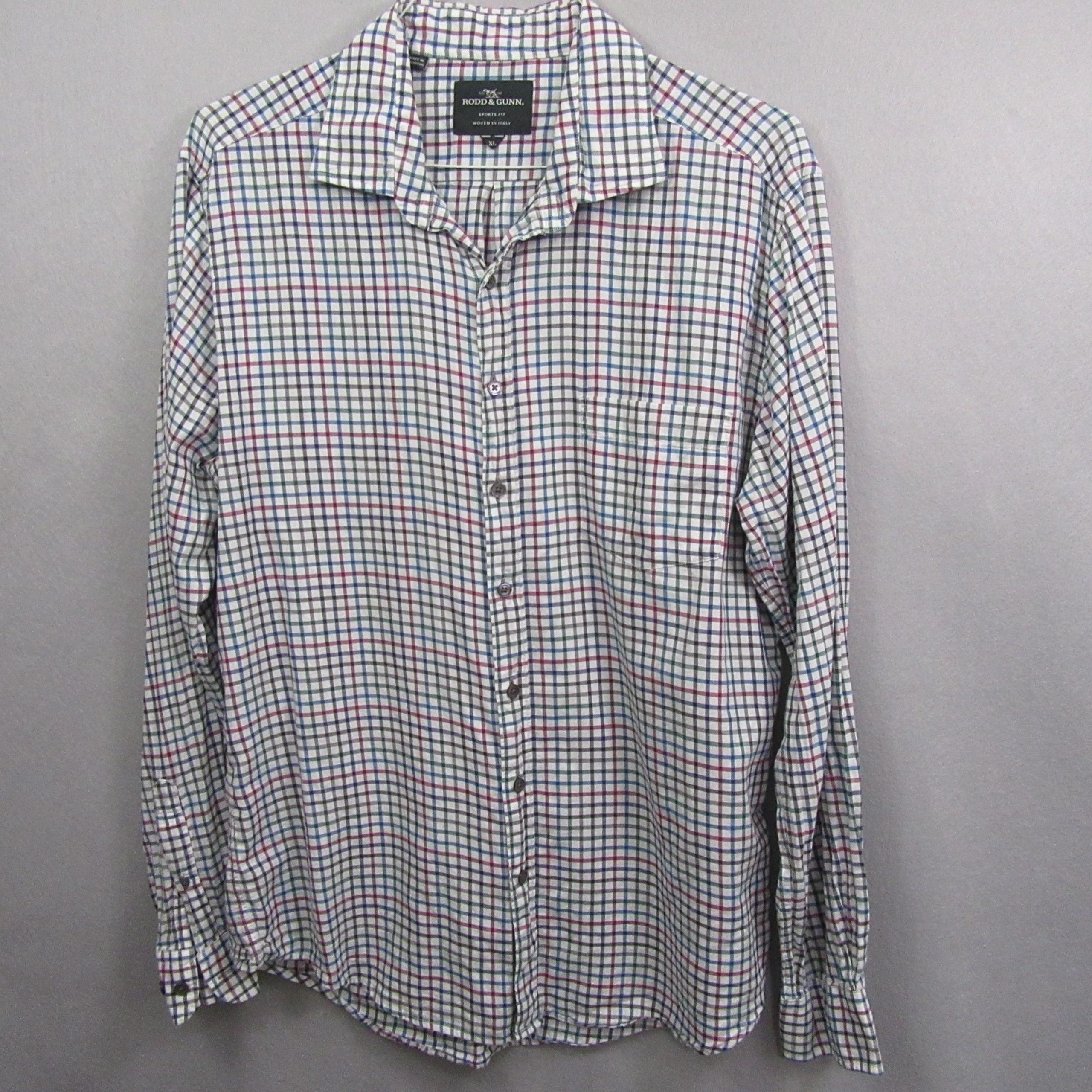 Rodd & Gunn Mens Button Up Shirt XL Multicolor Long Sleeve Check Sports