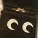 Aria Jewels Diamond Accent Crescent Moon Studs