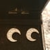Aria Jewels Diamond Accent Crescent Moon Studs