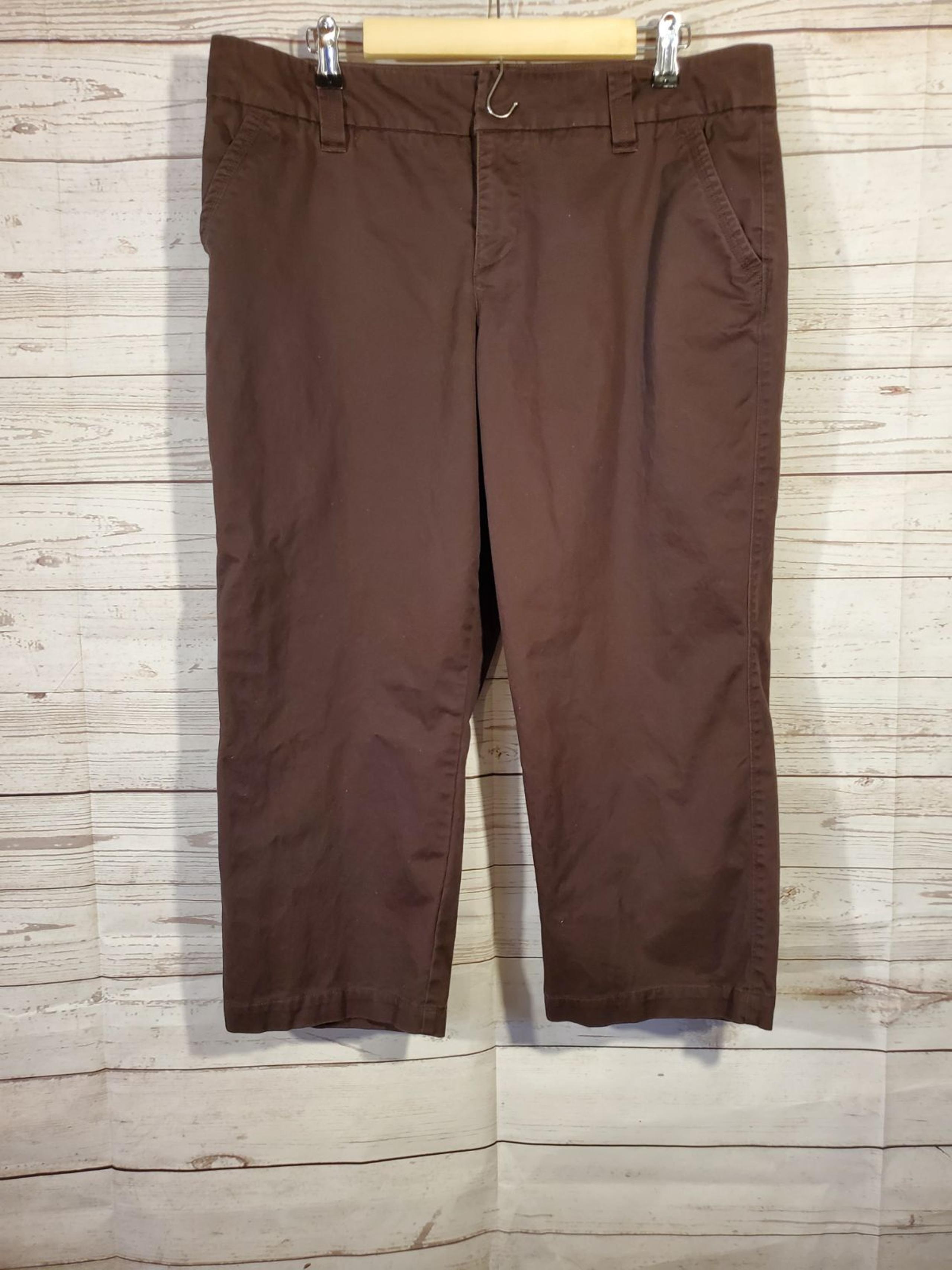NWOT Sonoma Sz 16 Brown Cropped Pants
