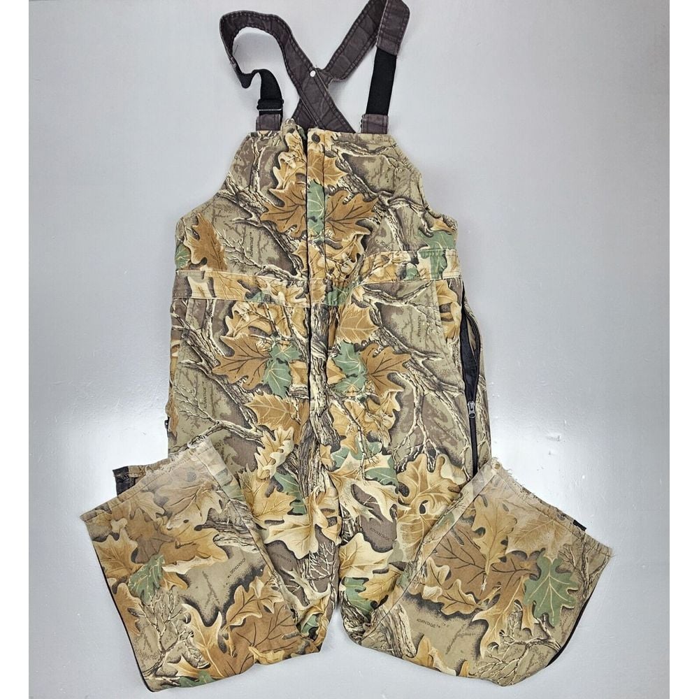 VTG 10X Timber Camo Overalls Mens L. Waist 38-40 Reg. Thinsulate Ultra. USA Made