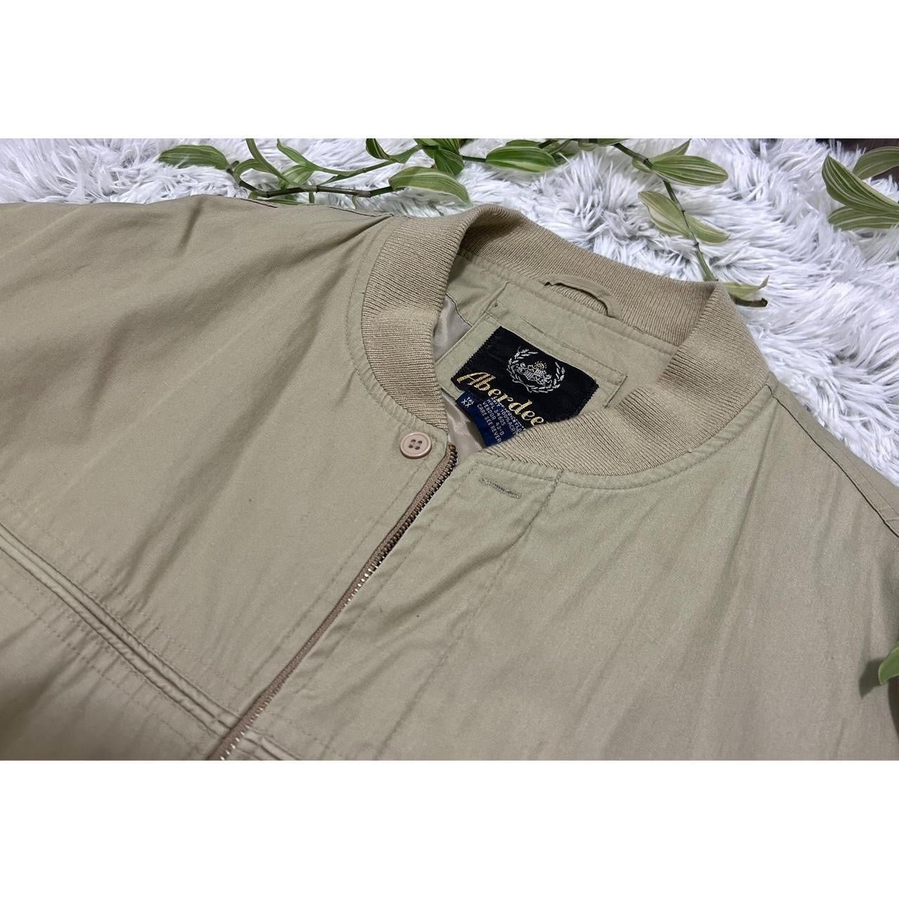 Vintage Aberdeen Taupe Bomber Jacket