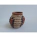 2 Primitive Coil Baskets Hand Woven Pakistan Xtra Fine Color Potter 12 & 2.5