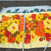 2 Vintage Floral Bath Towels