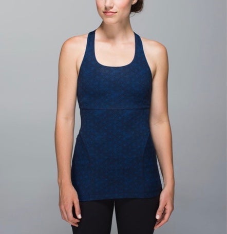 LULULEMON Power Up Tank lI Sashico Star Inkwell Rugged Blue Size 4