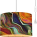 Plug in Pendant Light Abstract Diagonal Geometric Vibrant Colored Polarized Ligh