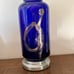 1988 Erte Cobalt Blue Fireflies Vase W Silver Base By Franklin Mint