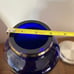 1988 Erte Cobalt Blue Fireflies Vase W Silver Base By Franklin Mint