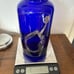 1988 Erte Cobalt Blue Fireflies Vase W Silver Base By Franklin Mint