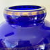 1988 Erte Cobalt Blue Fireflies Vase W Silver Base By Franklin Mint