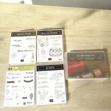 Stampin' Up! Christmas Lot Joy of Giving Tag Kit Cling Stamps Sets Scrapbooking