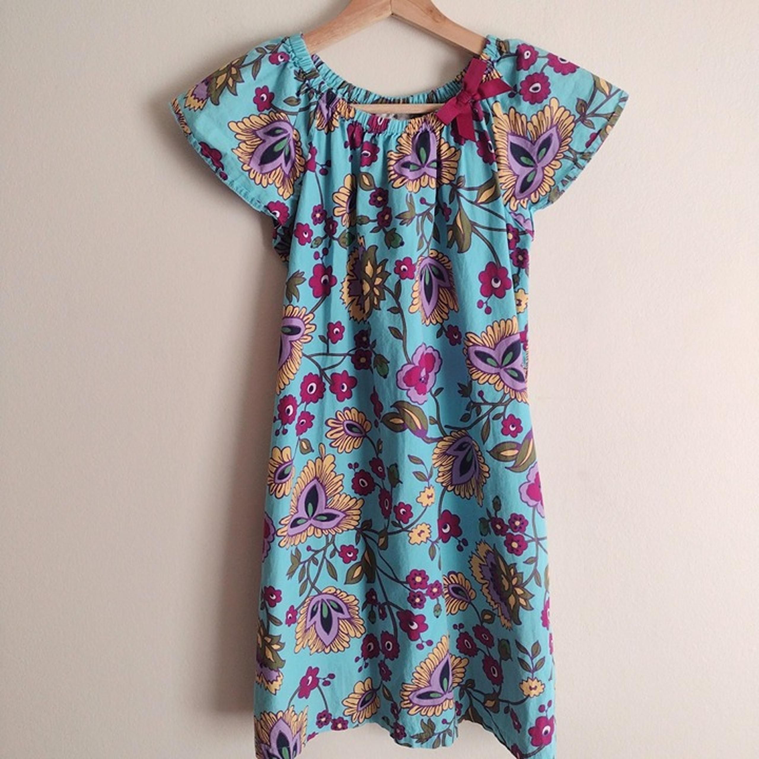 Hanna Andersson Kids Cotton Dress 10 Lightweight Pullover Unique Print