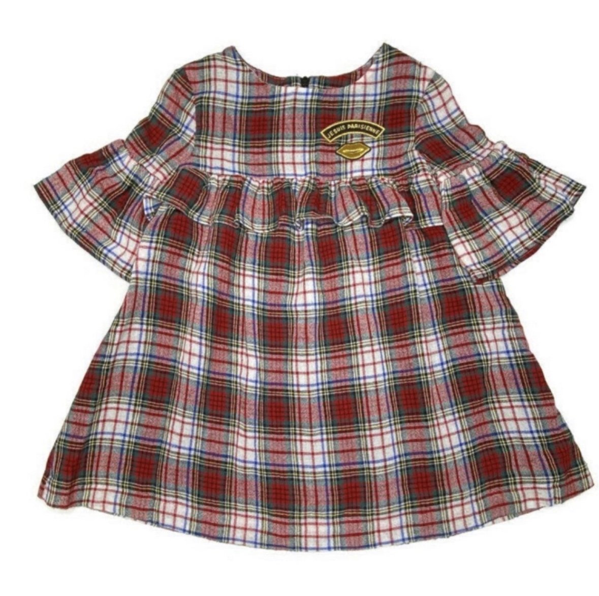 Sonia Rykiel Cherry Plaid Dima Peplum Dress