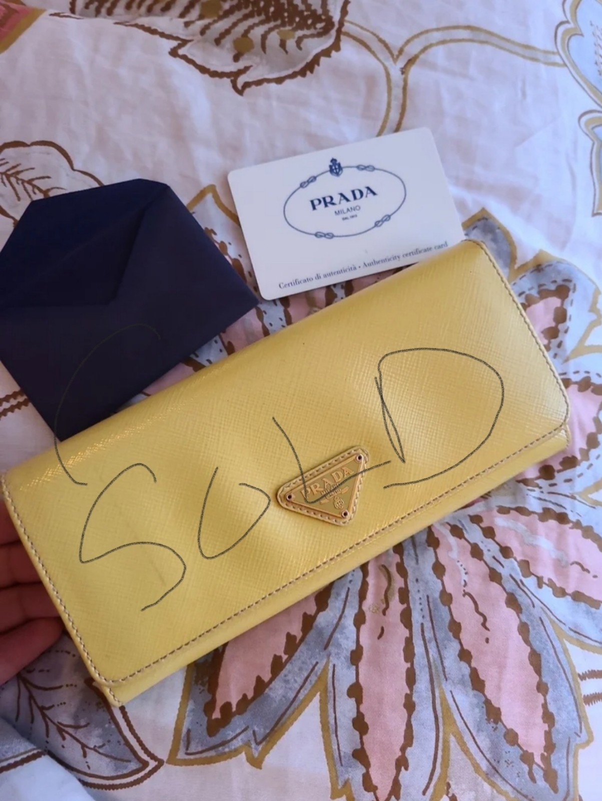 Authentic prada wallet
