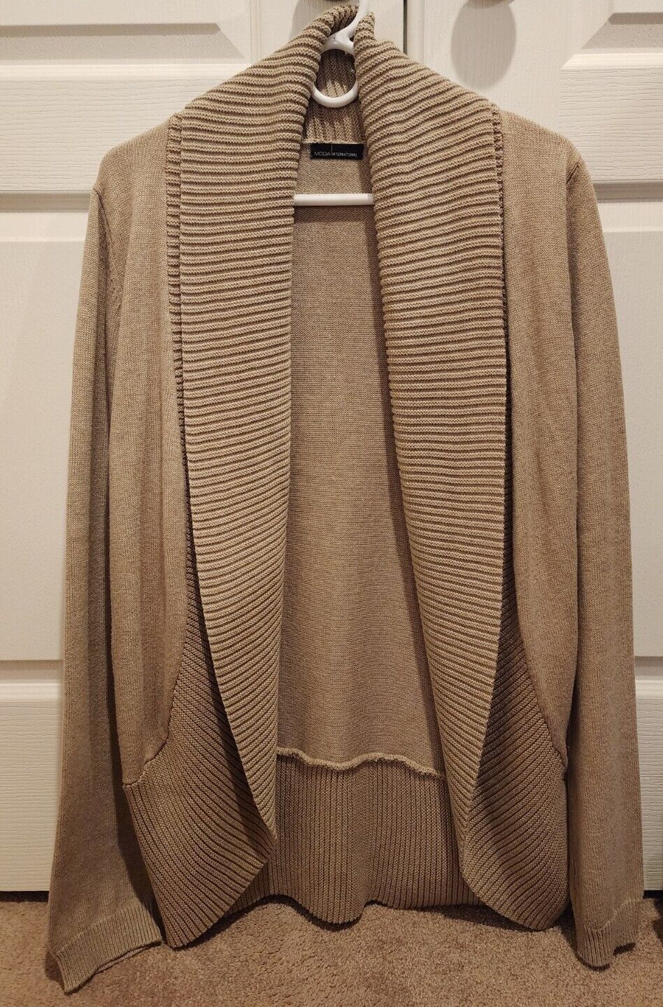 Victoria's Secret Moda International Light Brown Cardigan, Size Medium