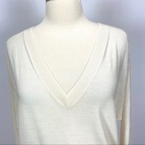Brochu Walker The Fey Vee Sweater ivory