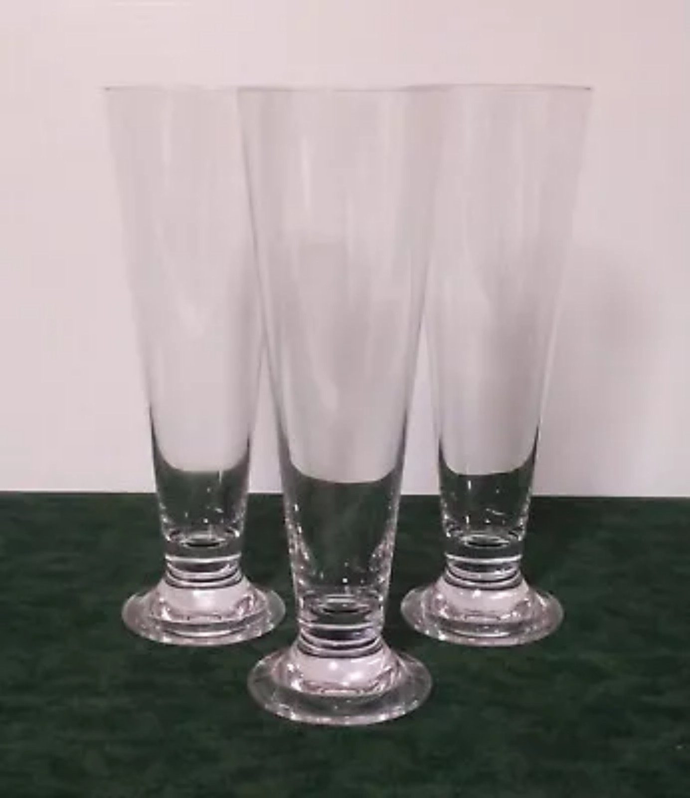 Marquis by Waterford Crystal Pilsner Glasses Set of 3 Clear 9 3/8 16 oz