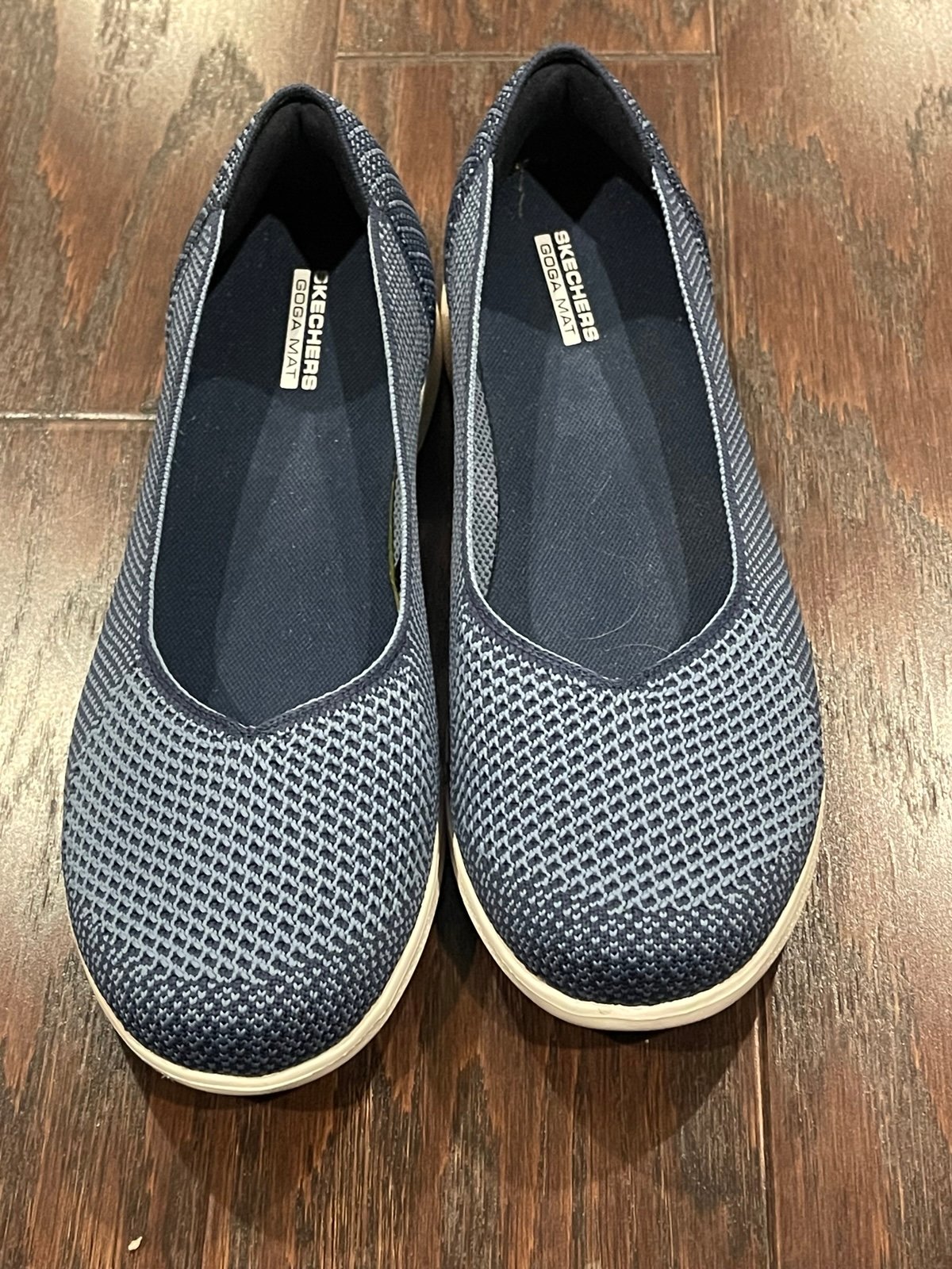 Skechers GO STEP Lite Knit Ballet Slip-On Shoes Blue Star Navy Size 8.5
