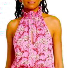 A.L.C. Floral halter slik top