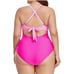 Eomenie Tummy Control Cutout High Waist Wrap One Piece Bathing Suit NWT Size XL