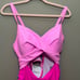 Eomenie Tummy Control Cutout High Waist Wrap One Piece Bathing Suit NWT Size XL
