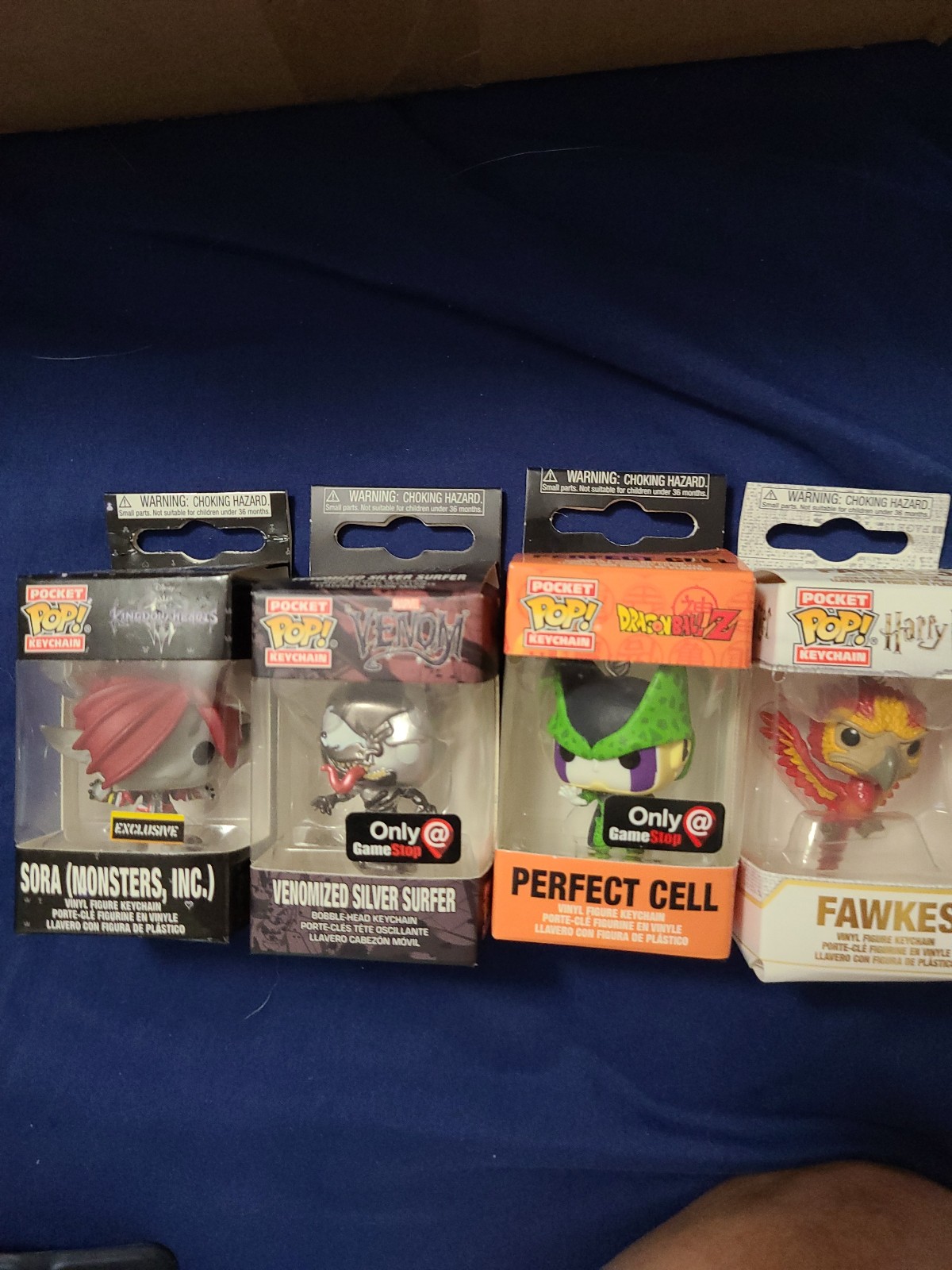 Funko Pop 4 Keychains Sora,Venomized silver,perfect cell,fawkes
