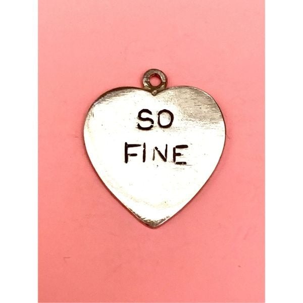 .925 Heart engraved So Fine Sterling Silver Jewelry Charm #valentine