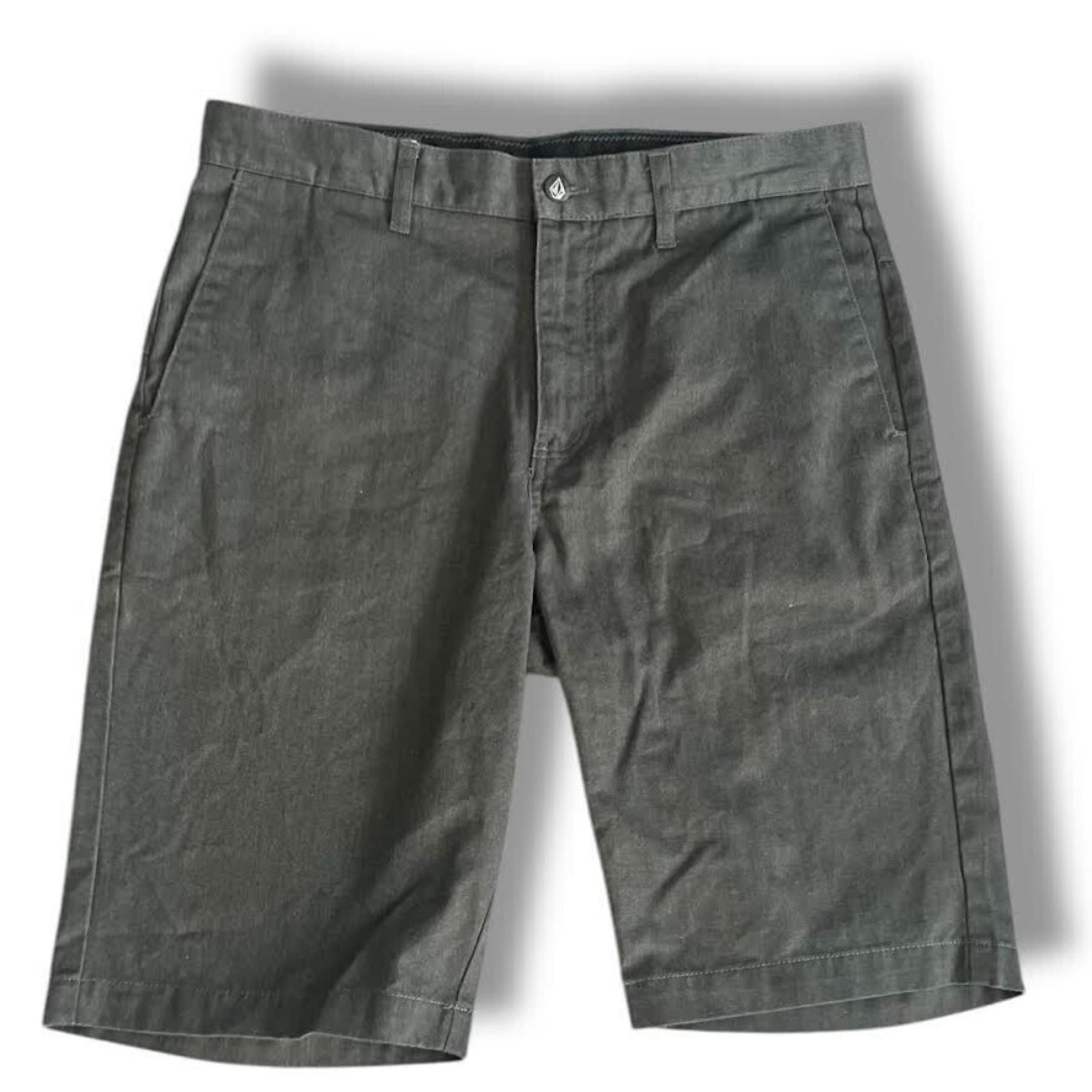 Volcom Shorts Mens Size 31 Gray Chino Flat Front True To This Walking Casual