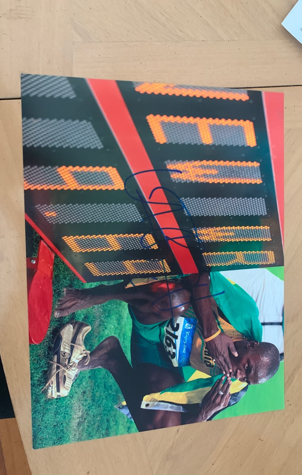 Usain Bolt autographed photo Jamaica