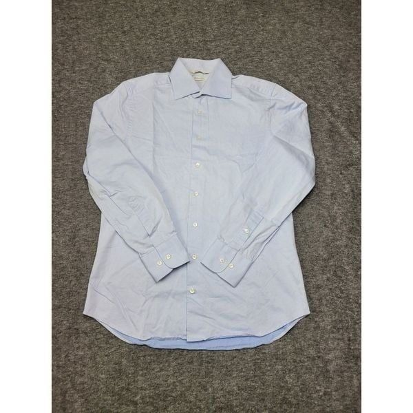 Suitsupply Men's Dress Shirt Size 38/15 Blue Button Up Egyptian Cottton