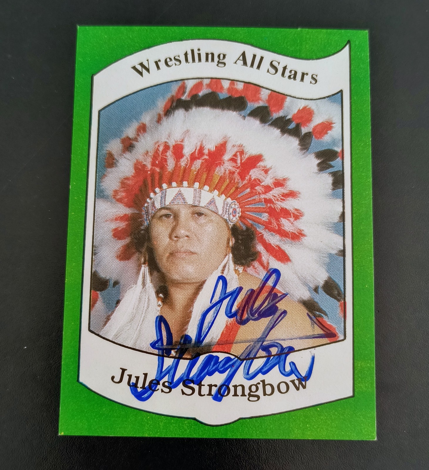 Jules Strongbow Wrestling All Stars #17 1983 Series B SIGNED AUTOGRAPHED