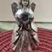 This Reed & Barton Silver Christmas 6 Angel Music Box plays Hark the Herald An