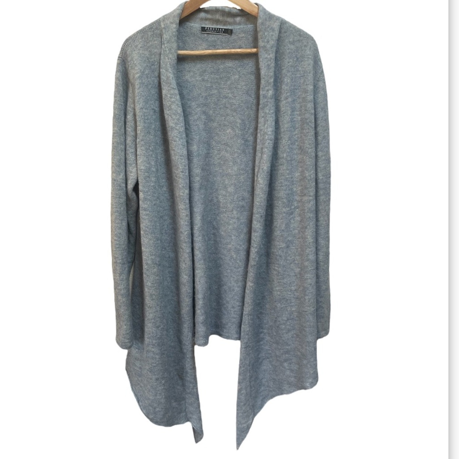 Peruvian Connection Baby Alpaca Waterfall Front Cardigan